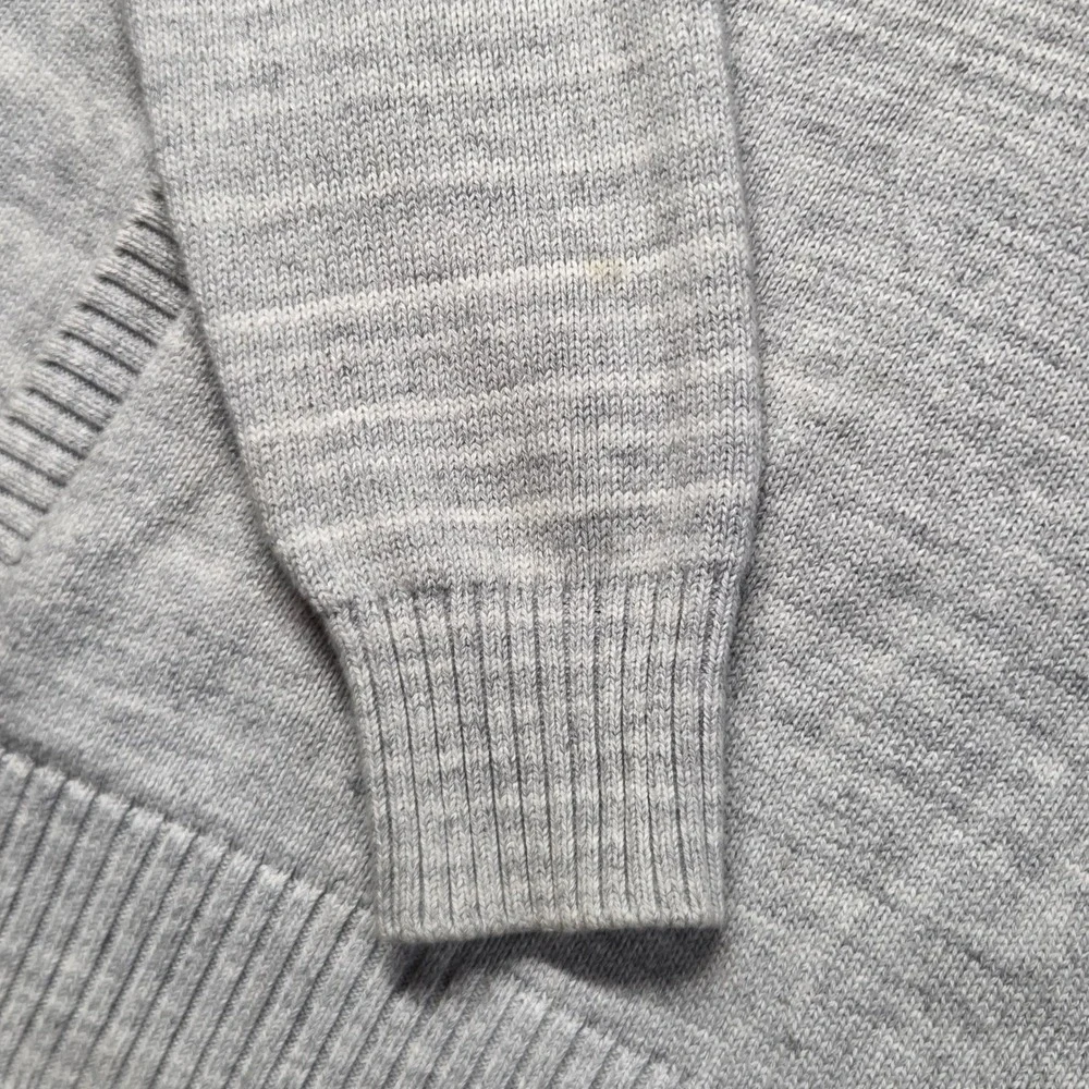 Banana Republic Mens Gray Cotton Knit Henley Hoodie Sweater Size M Pocketed